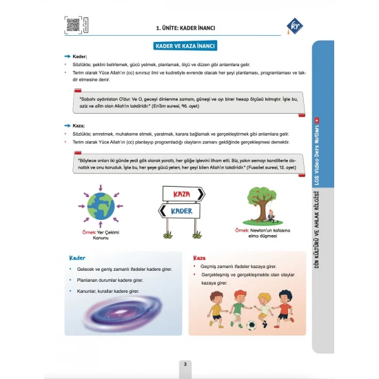 Cebrail Hoca LGS Din Kültürü ve Ahlak Bilgisi Video Ders Kitabı Soru Bankası KR Akademi Yayınları
