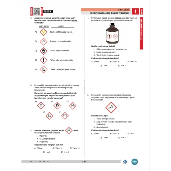 Celal Hoca TYT Kimya Soru Bankası KR Akademi Yayınları