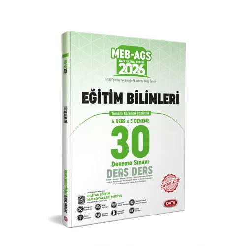 2026 MEB-AGS Eğitim Bilimleri Ders Ders Tamamı Karekod Çözümlü Deneme Sınavları Data Yayınları