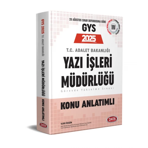 2025 GYS Adalet Bakanlığı Yazı İşleri Müdürlüğü Konu Anlatımlı Data Yayınları 2025 GYS Adalet Bakanlığı Yazı İşleri Müdürlüğü Konu Anlatımlı Data Yayınları