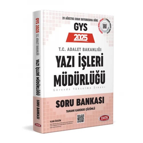 2025 GYS Adalet Bakanlığı Yazı İşleri Müdürlüğü Soru Bankası Data Yayınları 2025 GYS Adalet Bakanlığı Yazı İşleri Müdürlüğü Soru Bankası Data Yayınları