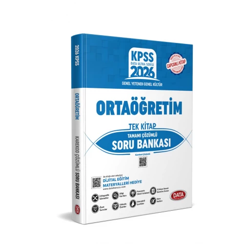 KPSS Ortaöğretim (Lise) Tek Kitap Karekod Çözümlü Soru Bankası Data Yayınları KPSS Ortaöğretim (Lise) Tek Kitap Karekod Çözümlü Soru Bankası Data Yayınları