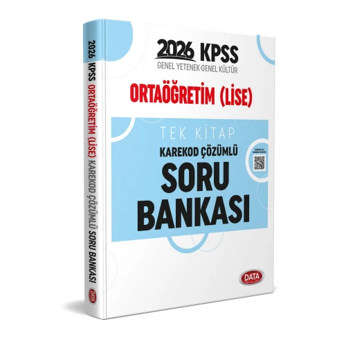 KPSS Ortaöğretim (Lise) Tek Kitap Karekod Çözümlü Soru Bankası Data Yayınları