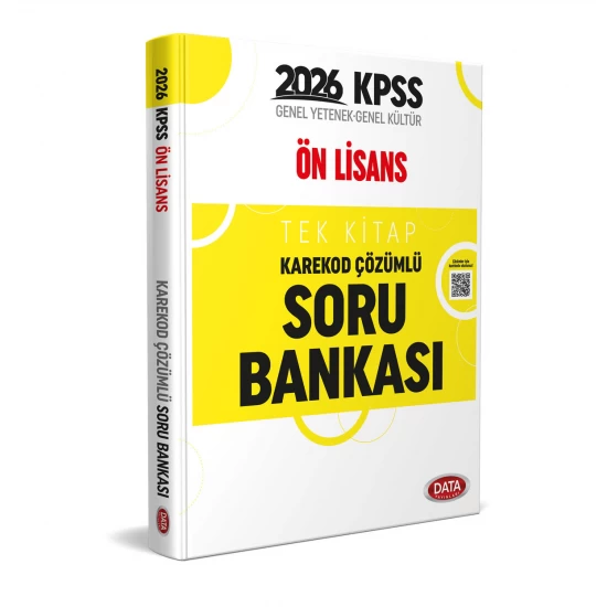 KPSS Önlisans Tek Kitap Karekod Çözümlü Soru Bankası Data Yayınları