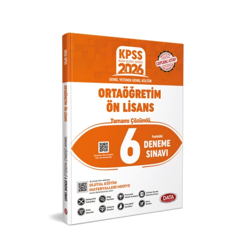 KPSS GY-GK Lise Ön Lisans Fasiküllü Karekod Çözümlü 6 Deneme Sınavı Data Yayınları KPSS GY-GK Lise Ön Lisans Fasiküllü Karekod Çözümlü 6 Deneme Sınavı Data Yayınları