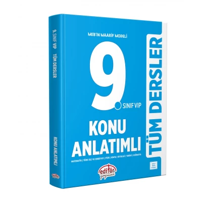 Editör Yayınları Maarif Modeli 9. Sınıf VİP Tüm Dersler Konu Anlatımlı