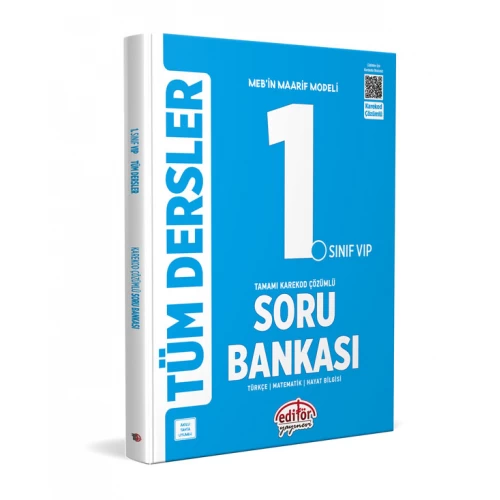 Editör Yayınları Maarif Modeli 1. Sınıf VİP Tüm Dersler Tamamı Karekod Çözümlü Soru Bankası Editör Yayınları Maarif Modeli 1. Sınıf VİP Tüm Dersler Tamamı Karekod Çözümlü Soru Bankası