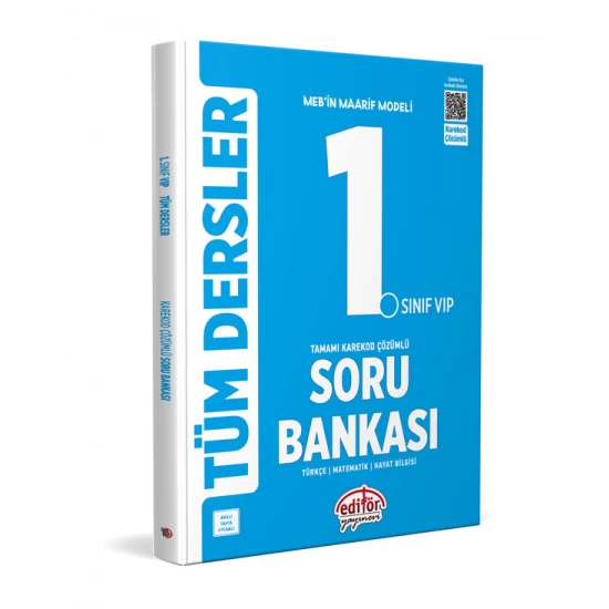 Editör Yayınları Maarif Modeli 1. Sınıf VİP Tüm Dersler Tamamı Karekod Çözümlü Soru Bankası