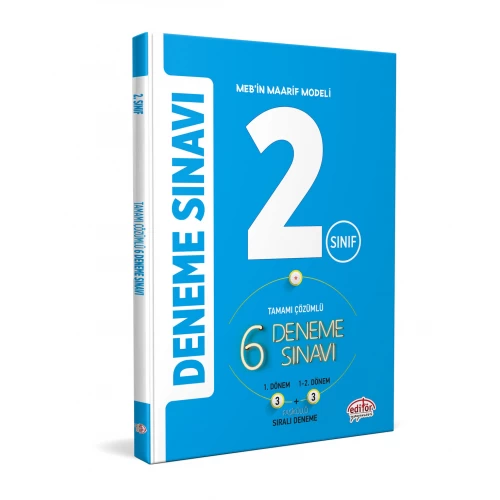 2. Sınıf Tamamı Çözümlü 3 + 3 Deneme Sınavı Editör Yayınları
