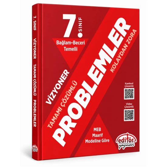 7. Sınıf Bağlam Beceri Temelli Vizyoner Problemler Tamamı Çözümlü Soru Bankası Editör Yayınları 7. Sınıf Bağlam Beceri Temelli Vizyoner Problemler Tamamı Çözümlü Soru Bankası Editör Yayınları