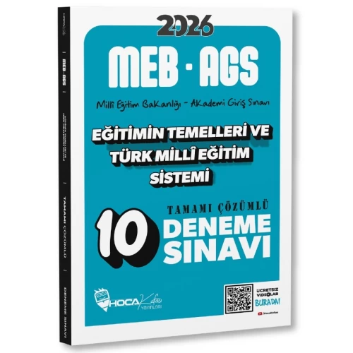 Hoca Kafası Yayınları MEB-AGS Eğitimin Temelleri ve Türk Milli Eğitim Sistemi Çözümlü 10 Deneme