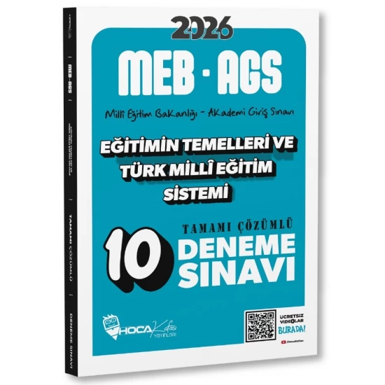 Hoca Kafası Yayınları MEB-AGS Eğitimin Temelleri ve Türk Milli Eğitim Sistemi Çözümlü 10 Deneme