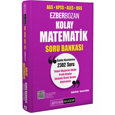 Pegem Akademi AGS KPSS ALES DGS Kolay Matematik Soru Bankası