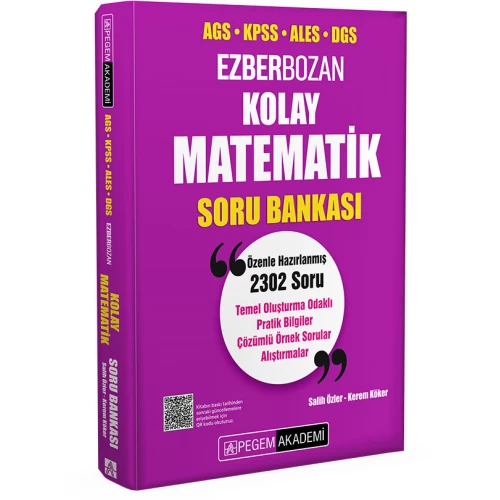 Pegem Akademi AGS KPSS ALES DGS Kolay Matematik Soru Bankası