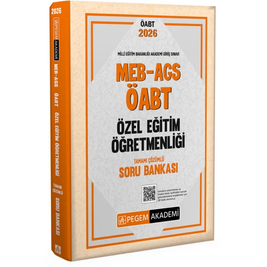 2026 MEB AGS ÖABT Özel Eğitim Öğretmenliği Tamamı Çözümlü Soru Bankası Pegem Akademi