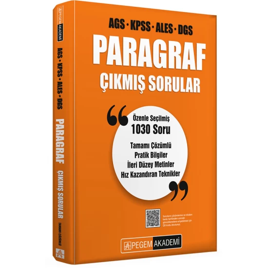 KPSS MEB-AGS ALES DGS Paragraf Çıkmış Sorular Çözümlü Pegem Akademi