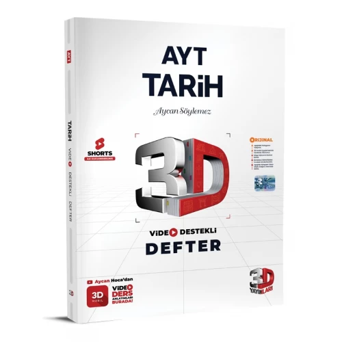 AYT Tarih Video Destekli Defter 3D Yayınları AYT Tarih Video Destekli Defter 3D Yayınları