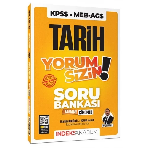 İndeks Akademi KPSS MEB-AGS Tarih Yorum Sizin Çözümlü Soru Bankası