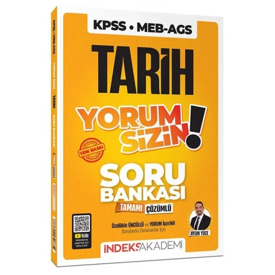 İndeks Akademi KPSS MEB-AGS Tarih Yorum Sizin Çözümlü Soru Bankası