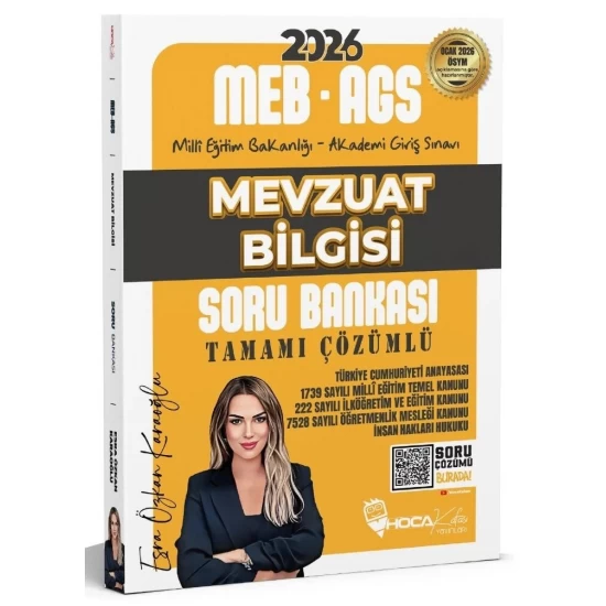 Hoca Kafası Yayınları 2026 MEB AGS Mevzuat Bilgisi Tamamı Çözümlü Soru Bankası