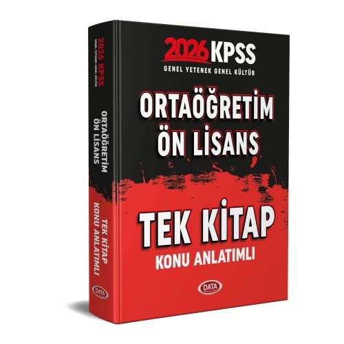 2026 KPSS Genel Yetenek - Genel Kültür Tek Kitap Ortaöğretim Ön Lisans Konu Anlatımlı Data Yayınları 2026 KPSS Genel Yetenek - Genel Kültür Tek Kitap Ortaöğretim Ön Lisans Konu Anlatımlı Data Yayınları