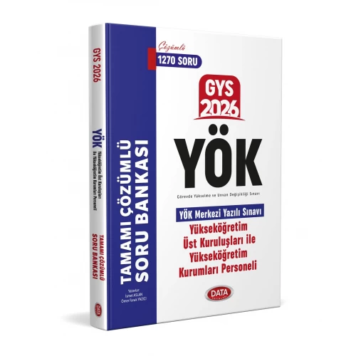 GYS YÖK Üst Kuruluşları ile YÖK Personeli Tamamı Çözümlü Soru Bankası Data Yayınları GYS YÖK Üst Kuruluşları ile YÖK Personeli Tamamı Çözümlü Soru Bankası Data Yayınları