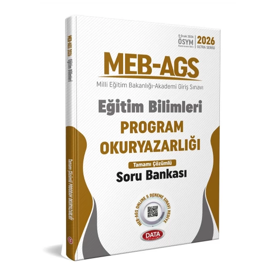 2026 MEB-AGS Eğitim Bilimleri Program Okuryazarlığı Tamamı Çözümlü Soru Bankası Data Yayınları