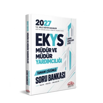 MEB EKYS Müdür ve Müdür Yardımcılığı Çözümlü Soru Bankası Editör Yayınları