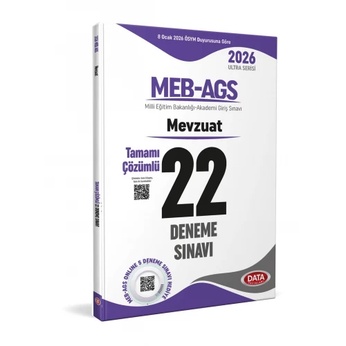 2026 MEB AGS Mevzuat Tamamı Çözümlü 22 Deneme Sınavı Data Yayınları