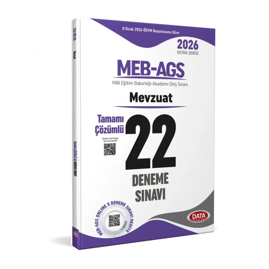 2026 MEB AGS Mevzuat Tamamı Çözümlü 22 Deneme Sınavı Data Yayınları