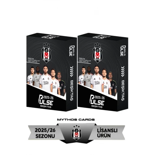 Mythos Cards Beşiktaş Pulse Futbol Kart Serisi 2025-2026 Sezonu (10x2 20 Adetli)