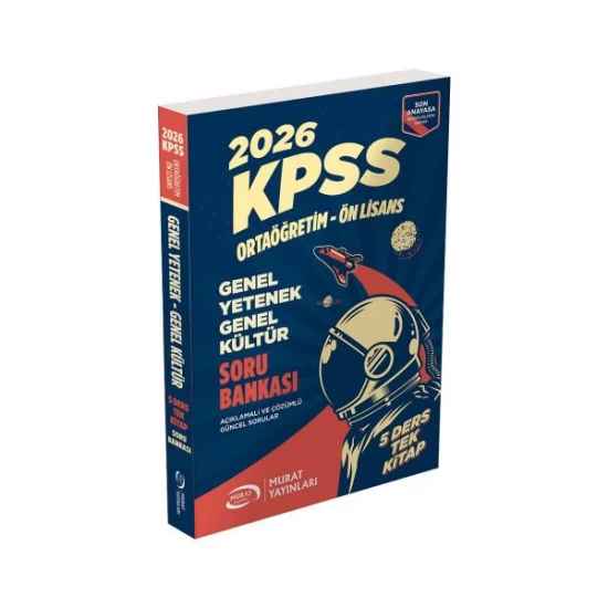 2026 KPSS Lise Ortaöğretim Ön Lisans Soru Bankası 5 Ders Tek Kitap Çözümlü Murat Yayınları