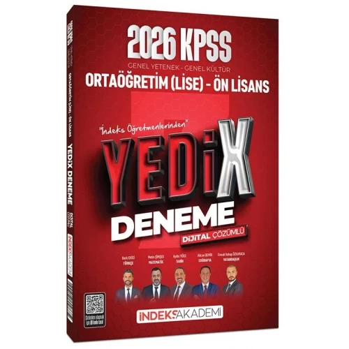 İndeks Akademi 2026 KPSS Lise Ortaöğretim Ön Lisans YEDİX Çözümlü 7 Deneme İndeks Akademi 2026 KPSS Lise Ortaöğretim Ön Lisans YEDİX Çözümlü 7 Deneme