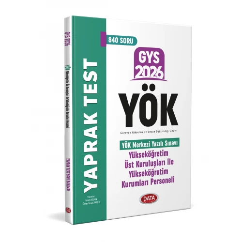 YÖK Üst Kuruluşları ile YÖK Personeli GYS Yaprak Test Data Yayınları YÖK Üst Kuruluşları ile YÖK Personeli GYS Yaprak Test Data Yayınları