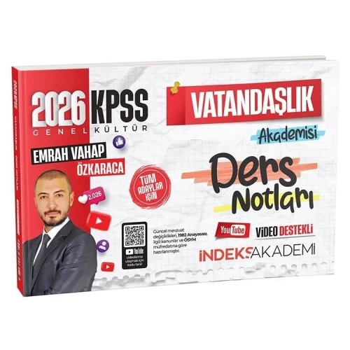 İndeks Akademi 2026 KPSS Vatandaşlık Akademisi Video Ders Notları