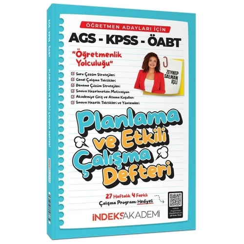 İndeks Akademi MEB-AGS ÖABT Planlama ve Etkili Çalışma Defteri