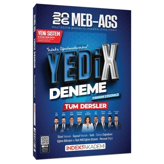 İndeks Akademi 2026 MEB-AGS Tüm Dersler YediX 7 Deneme Çözümlü