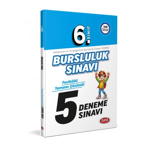 6. Sınıf Bursluluk Sınavı Fasiküllü Tamamı Çözümlü 5 Deneme Data Yayınları