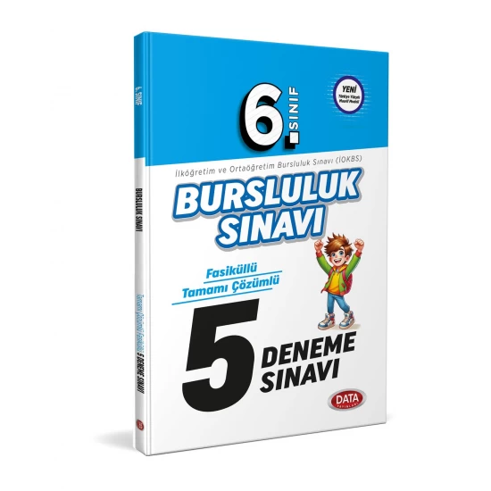 6. Sınıf Bursluluk Sınavı Fasiküllü Tamamı Çözümlü 5 Deneme Data Yayınları