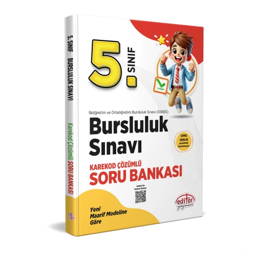 5. Sınıf Bursluluk Sınavı Soru Bankası - Karekod Çözümlü Editör Yayınları