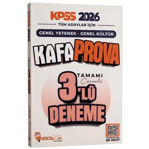 Hoca Kafası Yayınları 2026 KPSS Genel Yetenek Genel Kültür Kafa Prova Çözümlü 3 Deneme Hoca Kafası Yayınları 2026 KPSS Genel Yetenek Genel Kültür Kafa Prova Çözümlü 3 Deneme