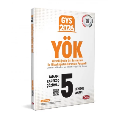 2026 GYS YÖK Üst Kuruluşları ile YÖK Personeli Tamamı Çözümlü 5 Deneme Sınavı Data Yayınları
