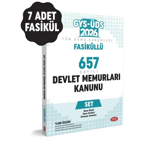 Fasiküllü 657 Sayılı Devlet Memurları Kanunu Set (Konu Özetli Sorular 7 Fasikül) Data Yayınları Fasiküllü 657 Sayılı Devlet Memurları Kanunu Set (Konu Özetli Sorular 7 Fasikül) Data Yayınları
