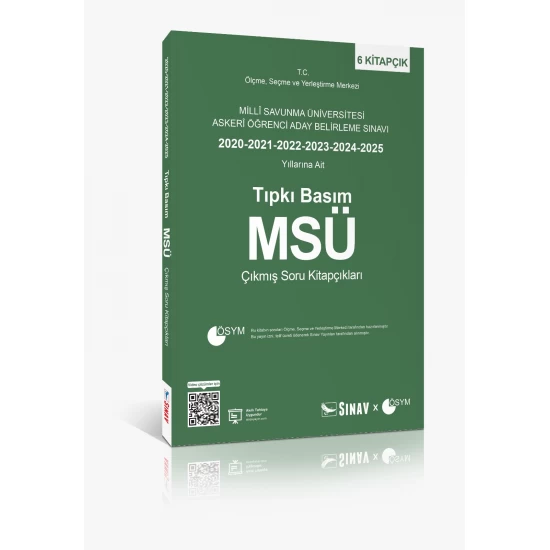Sınav Yayınları MSÜ Tıpkı Basım Son 6 Yıl Çıkmış Soru Kitapçıkları