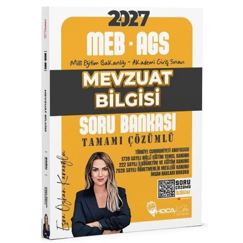 Hoca Kafası Yayınları 2027 MEB-AGS Mevzuat Bilgisi Çözümlü Soru Bankası