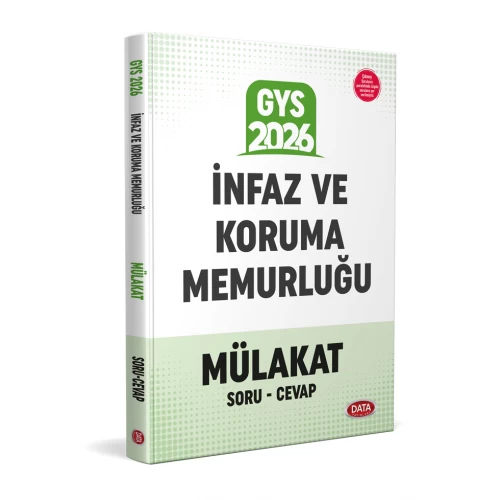 2026 GYS İnfaz ve Koruma Memurluğu Mülakat Sınavı Soru - Cevap Data Yayınları 2026 GYS İnfaz ve Koruma Memurluğu Mülakat Sınavı Soru - Cevap Data Yayınları