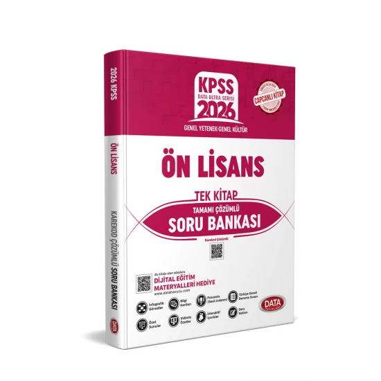 KPSS Ön Lisans Tek Kitap Karekod Çözümlü Soru Bankası Data Yayınları
