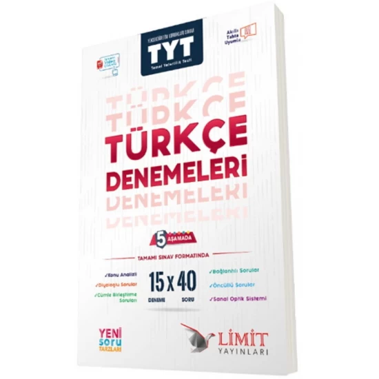 Limit Yayınları TYT Türkçe 15 x 40 Denemeleri