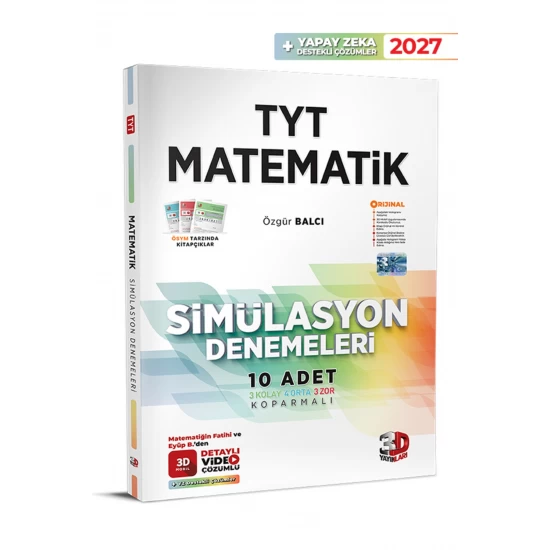TYT Matematik Simülasyon Denemeleri 3D Yayınları TYT Matematik Simülasyon Denemeleri 3D Yayınları