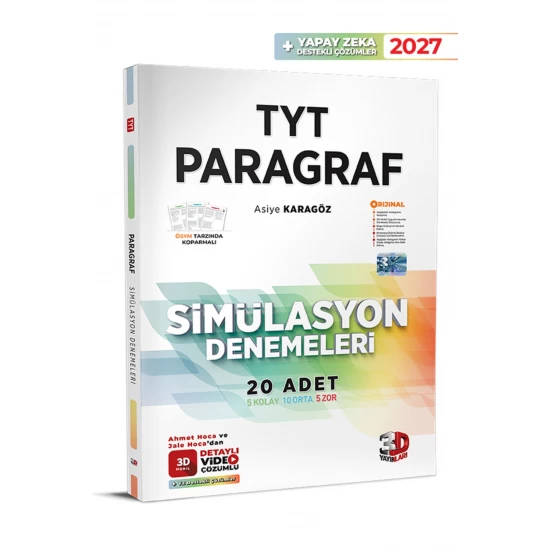 TYT Paragraf Simülasyon Denemeleri 3D Yayınları TYT Paragraf Simülasyon Denemeleri 3D Yayınları